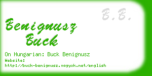 benignusz buck business card